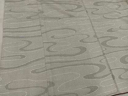 平和屋着物■上質な紬 流水文 正絹 逸品 BAAW6673mz
