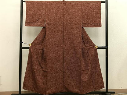 平和屋着物■上質な小紋　舞桜文　正絹　逸品　BAAW6674mz