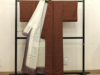 平和屋着物■上質な小紋　舞桜文　正絹　逸品　BAAW6674mz