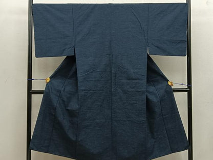 平和屋着物■男性　紬　羊羹色　正絹　逸品　BAAW6676mz