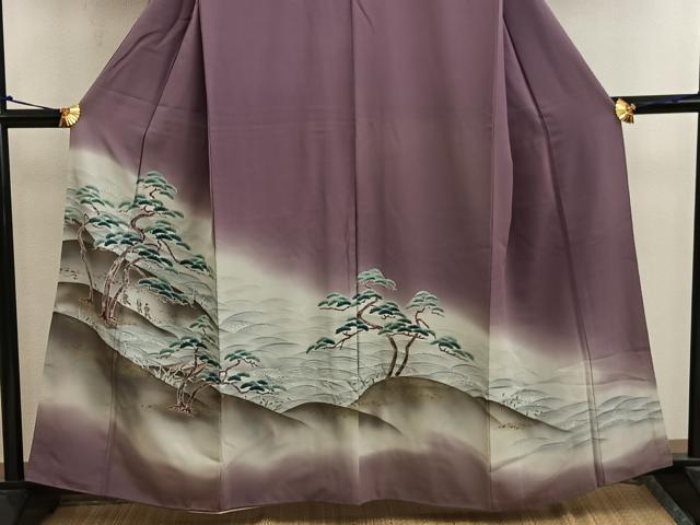 平和屋着物■豪華色留袖　枝松文　暈し染め　正絹　逸品　BAAW6692mz