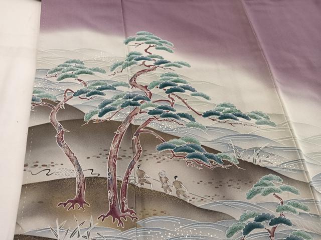 平和屋着物■豪華色留袖　枝松文　暈し染め　正絹　逸品　BAAW6692mz