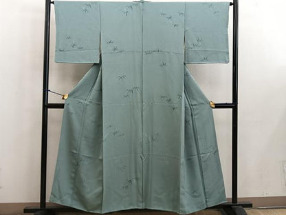 平和屋着物■上質な小紋　笹の葉地紋　地紋起こし　正絹　逸品　BAAW6693mz