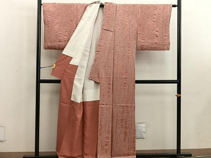 平和屋着物■上質な小紋　総絞り　竹　正絹　逸品　BAAW6703mz