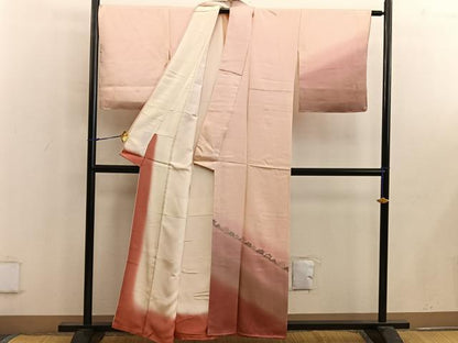 平和屋着物■訪問着　草花文　暈し染め　正絹　逸品　BAAW6708mz