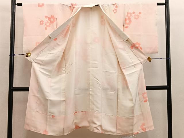 平和屋着物■長襦袢 袷 草花文 暈し染め 正絹 逸品 BAAW6712mz