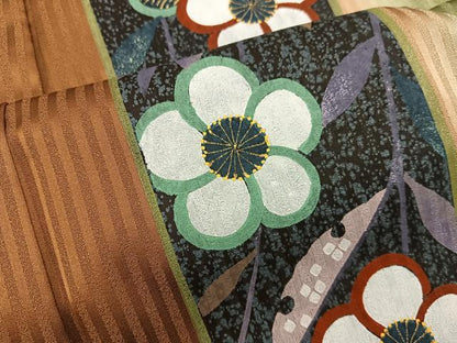 平和屋着物■訪問着　梅花文　暈し染め　金彩　正絹　逸品　BAAW6718mz