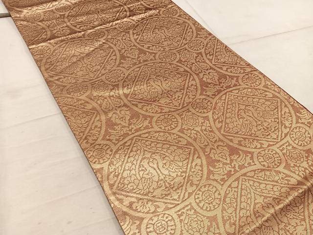 平和屋着物◎六通柄袋帯 さらさ 金糸 正絹 逸品 BAAW6790mz