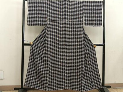 平和屋着物■上質な小紋 菱 正絹 逸品 未使用 BAAW6860mz