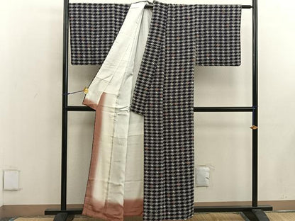 平和屋着物■上質な小紋 菱 正絹 逸品 未使用 BAAW6860mz