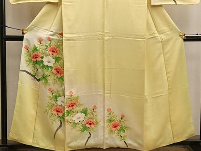 平和屋着物■訪問着 手描き 枝花文 正絹 逸品 BAAW6869mz