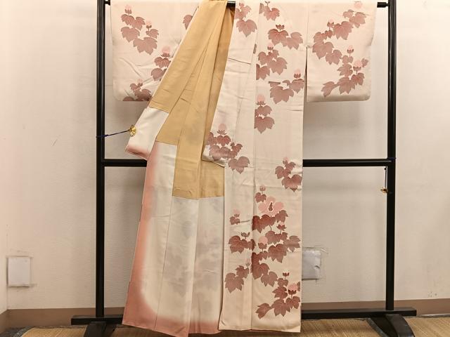 平和屋着物■訪問着 草花文 正絹 逸品 BAAW6873mz