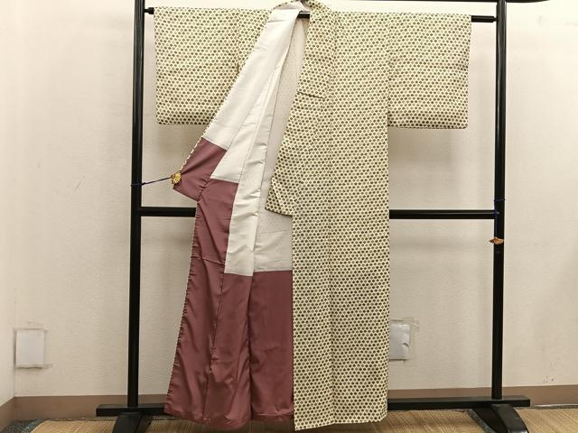 平和屋着物■上質な小紋　独楽　正絹　逸品　BAAW6879mz