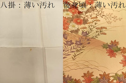 平和屋着物■上質な小紋 御所車花文 金彩 正絹 逸品 BAAW6878mz