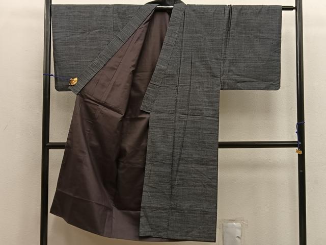 平和屋着物■男性　本場大島紬　絣文様　正絹　逸品　BAAW6892mz