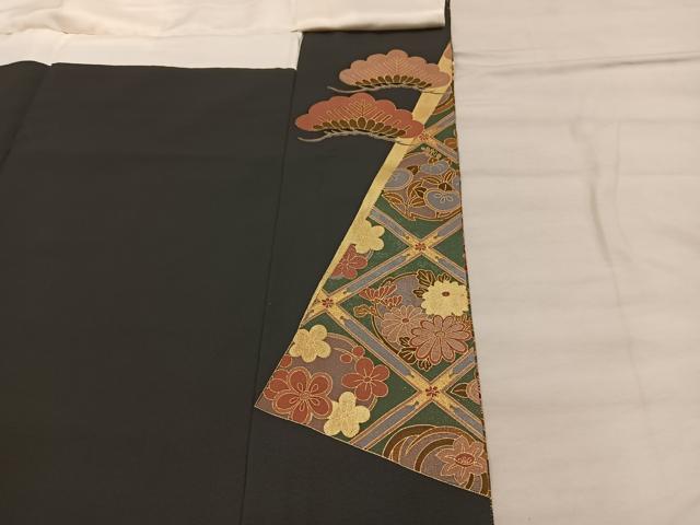 平和屋着物■豪華黒留袖 鳳凰花文 金彩 正絹 逸品 BAAW6893mz