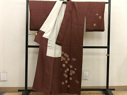 平和屋着物■訪問着 草花丸文 金彩 正絹 逸品 BAAW6895mz