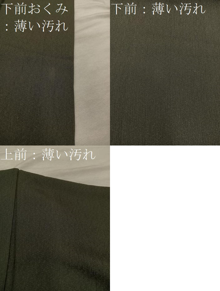 平和屋着物■男性 紬 黒緑色 正絹 逸品 BAAW6896mz