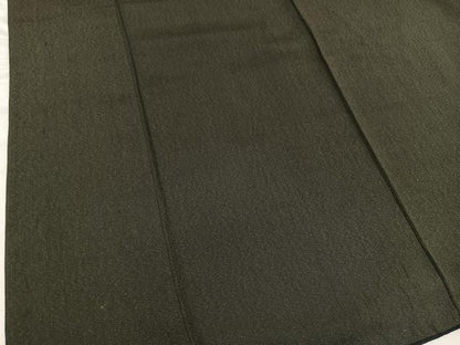 平和屋着物■男性 紬 黒緑色 正絹 逸品 BAAW6896mz