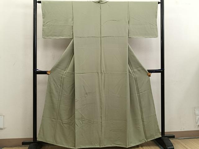 平和屋着物■上質な色無地 立波地紋 利休茶色 正絹 逸品 未使用 BAAW6907mz