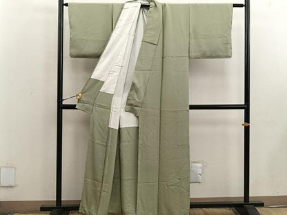 平和屋着物■上質な色無地 立波地紋 利休茶色 正絹 逸品 未使用 BAAW6907mz