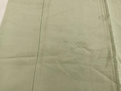 平和屋着物■上質な色無地 立波地紋 利休茶色 正絹 逸品 未使用 BAAW6907mz