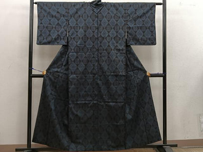 平和屋着物■本場大島紬 7マルキ 菱 正絹 逸品 BAAW6914mz