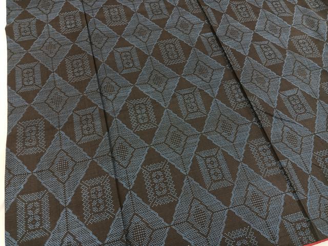 平和屋着物■本場大島紬 7マルキ 菱 正絹 逸品 BAAW6914mz