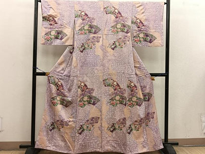 平和屋着物■訪問着 地紙重ね花文 金彩 正絹 逸品 BAAW6915mz