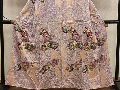 平和屋着物■訪問着 地紙重ね花文 金彩 正絹 逸品 BAAW6915mz