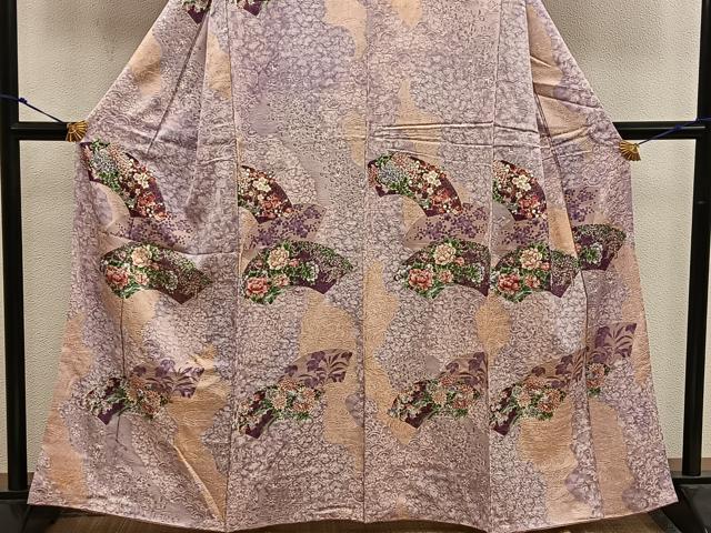 平和屋着物■訪問着 地紙重ね花文 金彩 正絹 逸品 BAAW6915mz