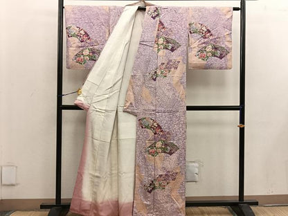 平和屋着物■訪問着 地紙重ね花文 金彩 正絹 逸品 BAAW6915mz
