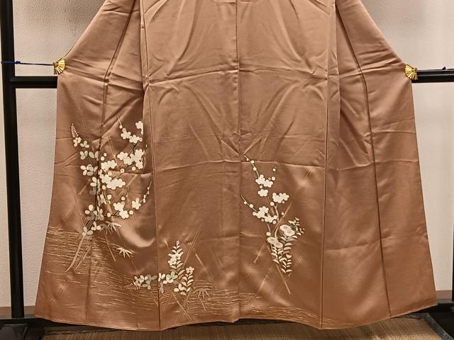 平和屋着物■訪問着 枝梅文 金彩 正絹 逸品 BAAW6917mz