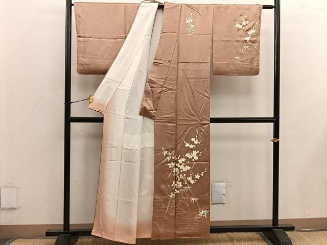 平和屋着物■訪問着 枝梅文 金彩 正絹 逸品 BAAW6917mz