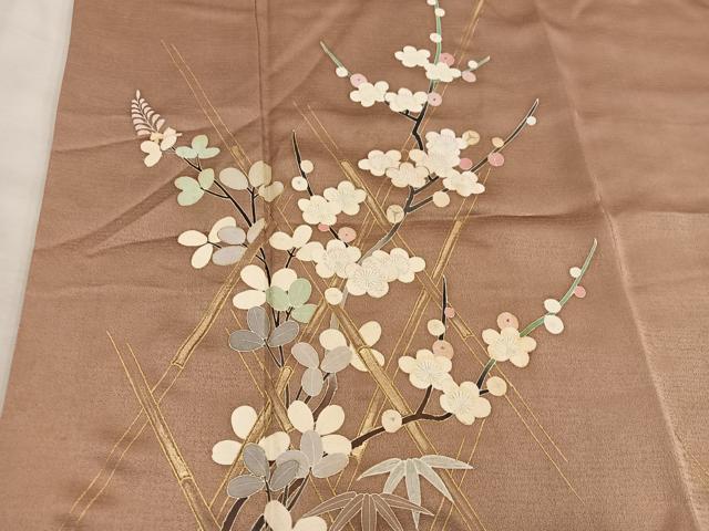 平和屋着物■訪問着 枝梅文 金彩 正絹 逸品 BAAW6917mz