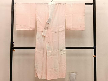 平和屋着物■長襦袢　無双仕立て　舞桜文　暈し染め　正絹　逸品　BAAW6918mz