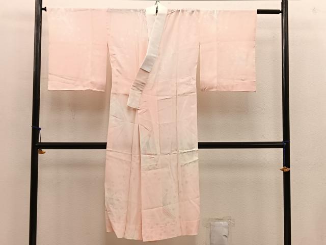 平和屋着物■長襦袢　無双仕立て　舞桜文　暈し染め　正絹　逸品　BAAW6918mz
