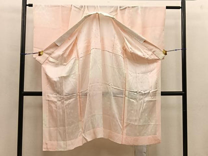 平和屋着物■長襦袢　無双仕立て　舞桜文　暈し染め　正絹　逸品　BAAW6918mz
