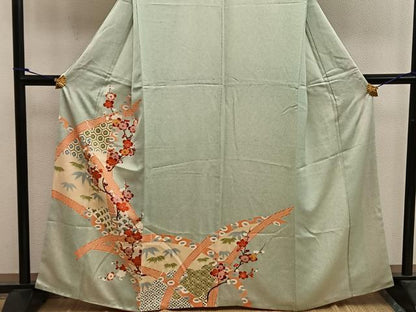 平和屋着物■訪問着　枝梅亀甲文　金彩　正絹　逸品　BAAW6935mz