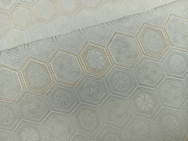 平和屋着物■上質な小紋　亀甲花文　金糸　正絹　逸品　BAAW6938mz