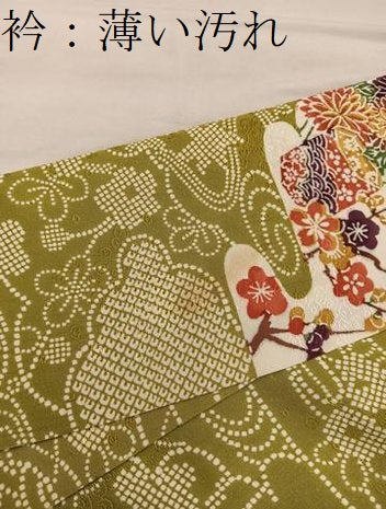 平和屋着物■上質な小紋 型染め 菊花文 正絹 逸品 BAAW6950mz