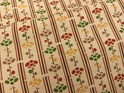 平和屋着物■上質な小紋　紬地　草花間道　正絹　逸品　BAAW6952mz
