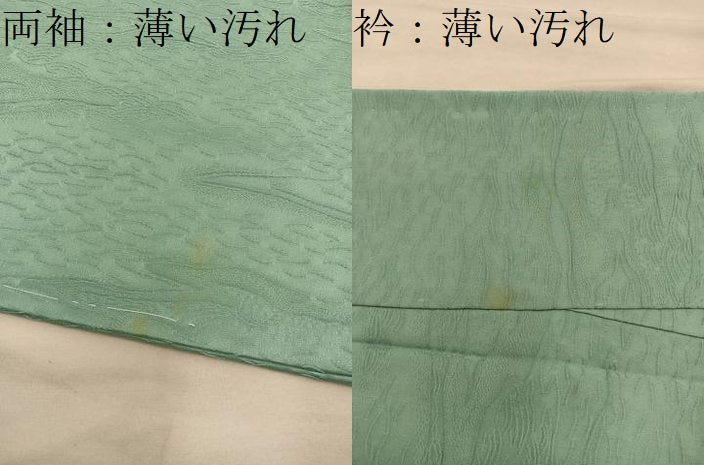 平和屋着物■上質な色無地 流水地紋 夏虫色 正絹 逸品 BAAW6962mz
