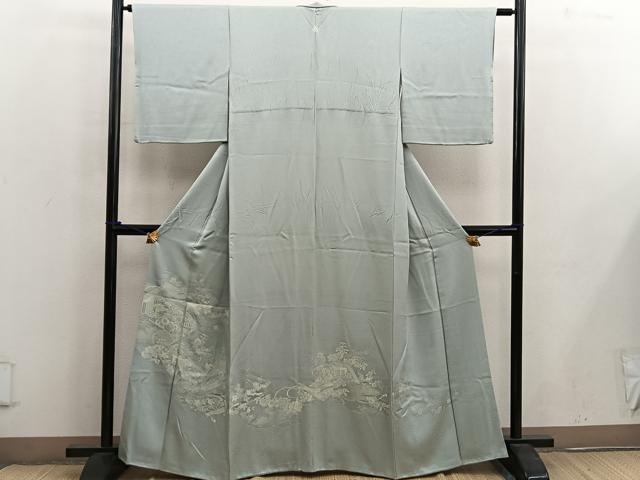 平和屋着物■豪華色留袖 御所車花文 正絹 逸品 BAAW6963mz