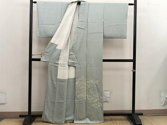 平和屋着物■豪華色留袖 御所車花文 正絹 逸品 BAAW6963mz