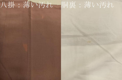 平和屋着物■上質な紬　焦茶色　正絹　逸品　BAAW6966mz