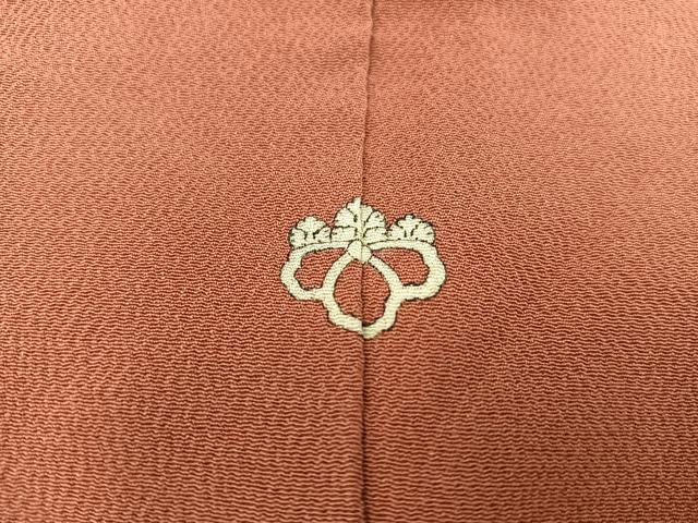 平和屋着物■上質な色無地　赤丹色　正絹　逸品　BAAW6970mz