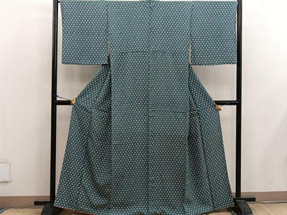 平和屋着物■上質な小紋　草花文　正絹　逸品　BAAW6974mz