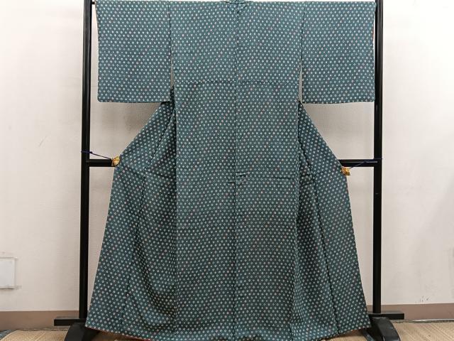 平和屋着物■上質な小紋　草花文　正絹　逸品　BAAW6974mz