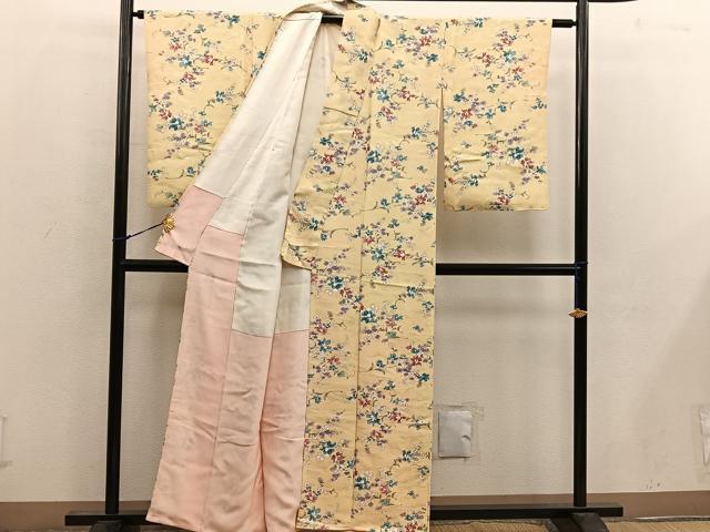 平和屋着物■上質な小紋 草花文 正絹 逸品 BAAW6986mz